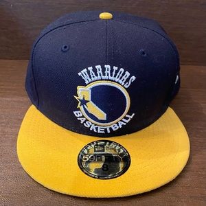 NEW ERA 59FIFTY Hardwood Classics GOLDEN STATE WARRIORS Flat Brim Hat - Size 8